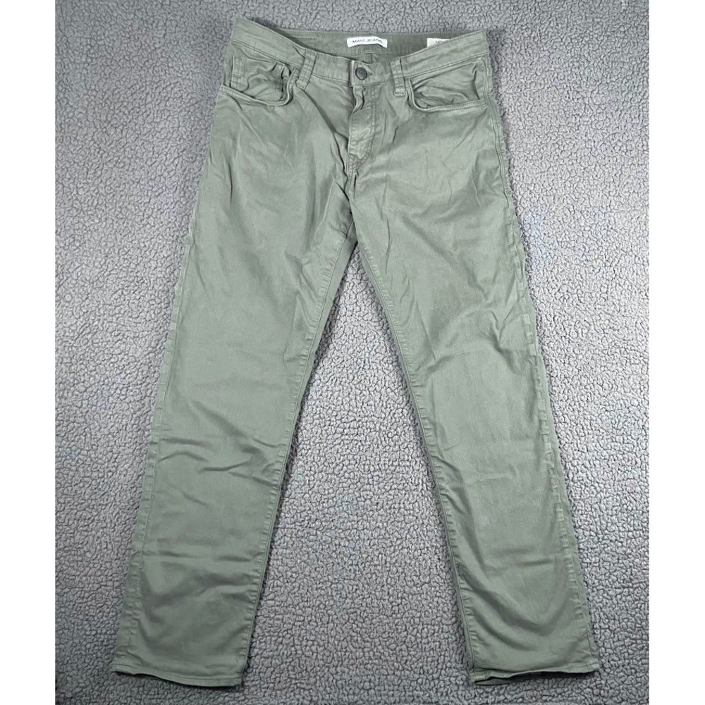 Mavi Zach 453 Mens Olive Green Straight Leg Stretch Cotton Chino Pants 33x32
